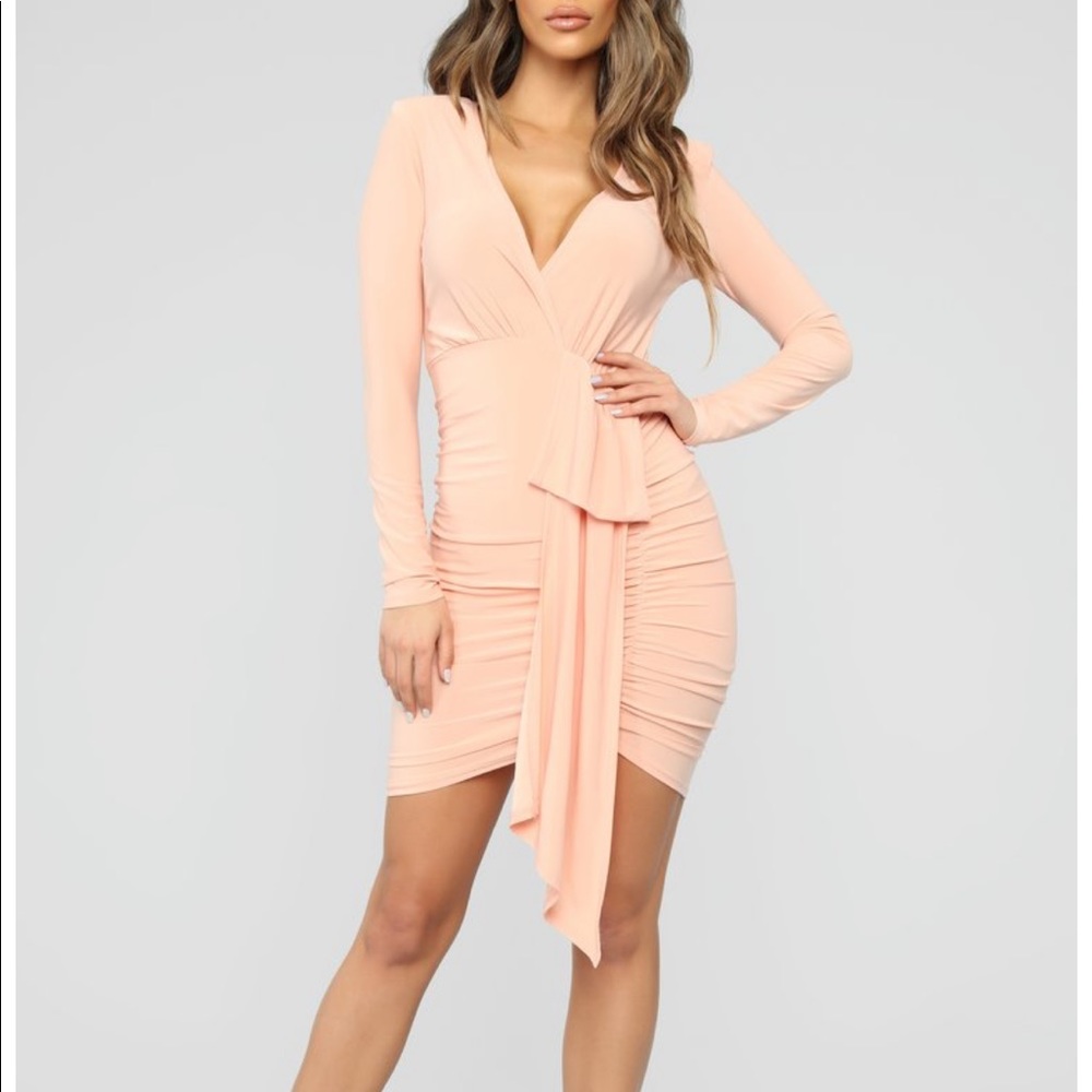 Blush Mini Dress- Fashion Nova